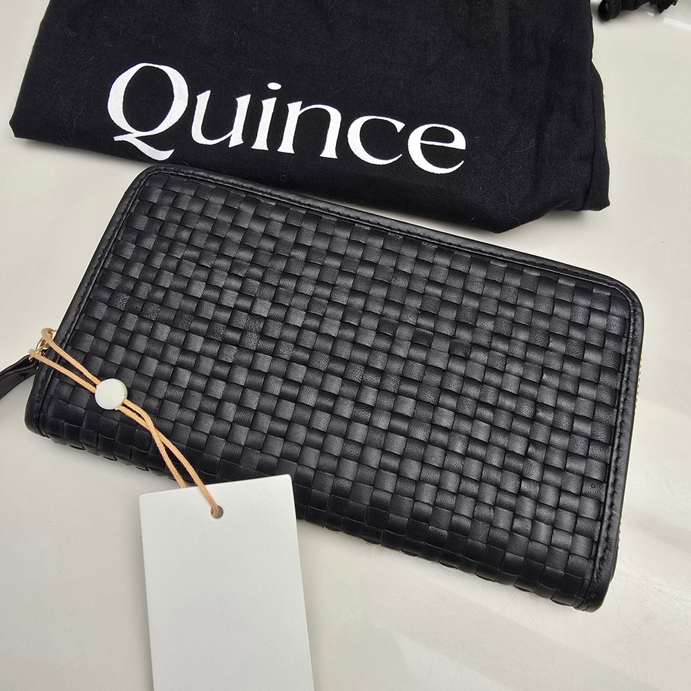 Quince Black Woven Wallet